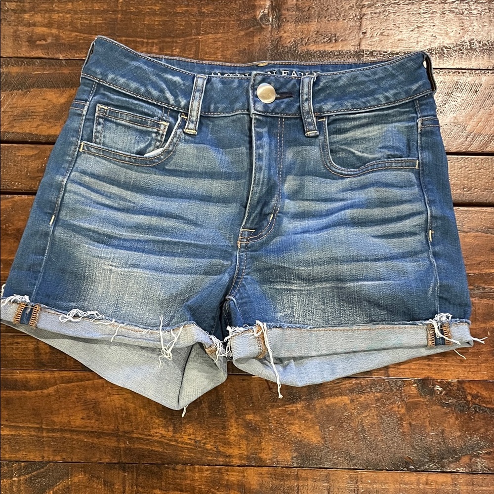 American Eagle Outfitters Hi-Rise Shortie Jean Shorts